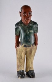 FOLK ART WOODEN CARVED MANwood