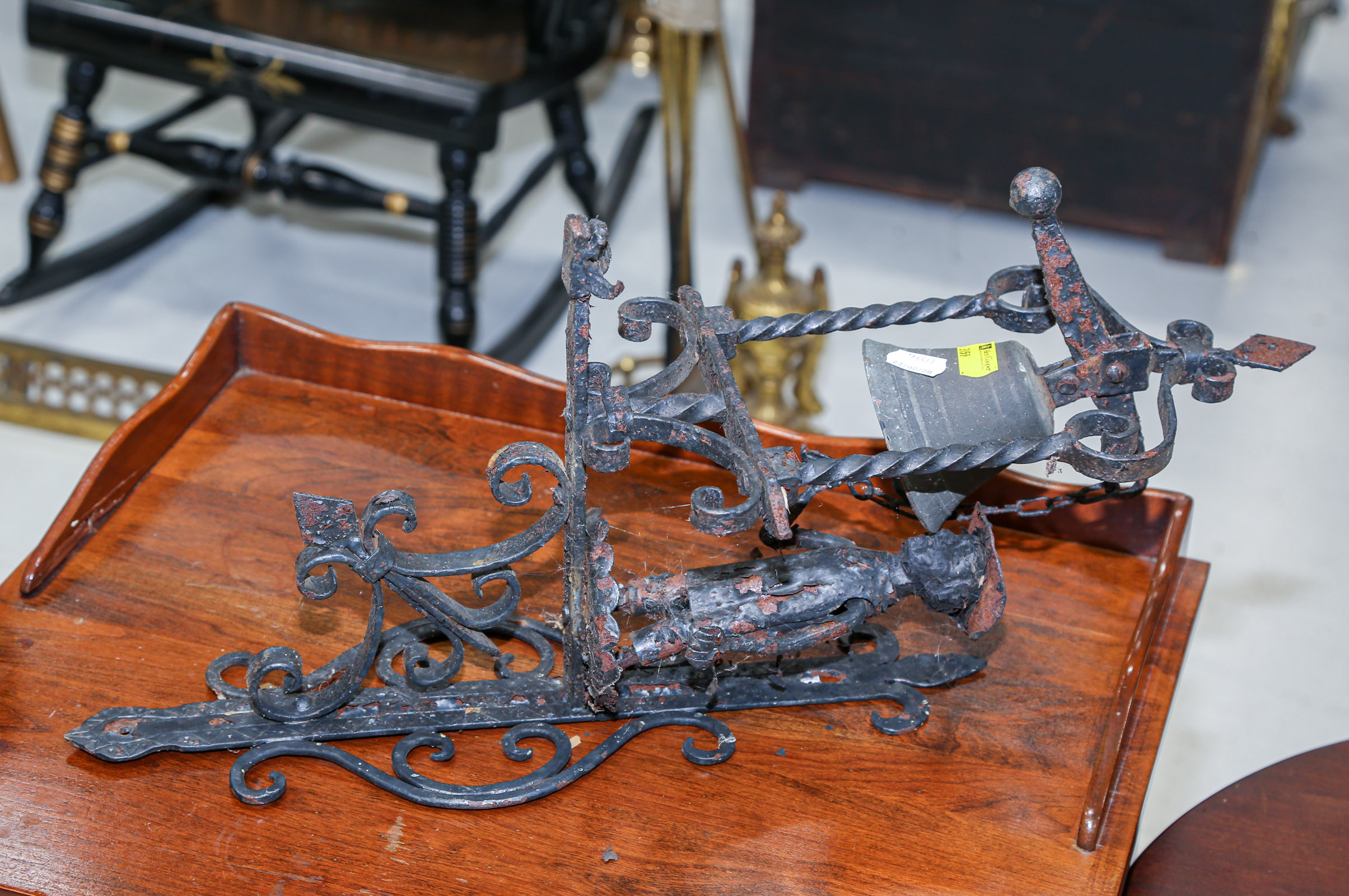 FOLK ART WROUGHT IRON FIGURAL