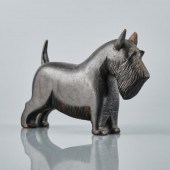 FOLK CARVING OF A SCOTTIE DOGA