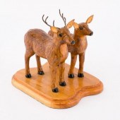 FOLK CARVING OF DEER, L. GRAVE