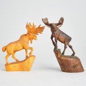 FOLK CARVING OF MOOSE BY ALBER