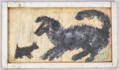 FOLK PAINTING OF DOGS BY FANNY