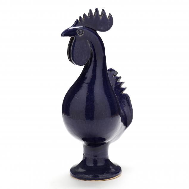 FOLK POTTERY ROOSTER, EDWIN MEADERS