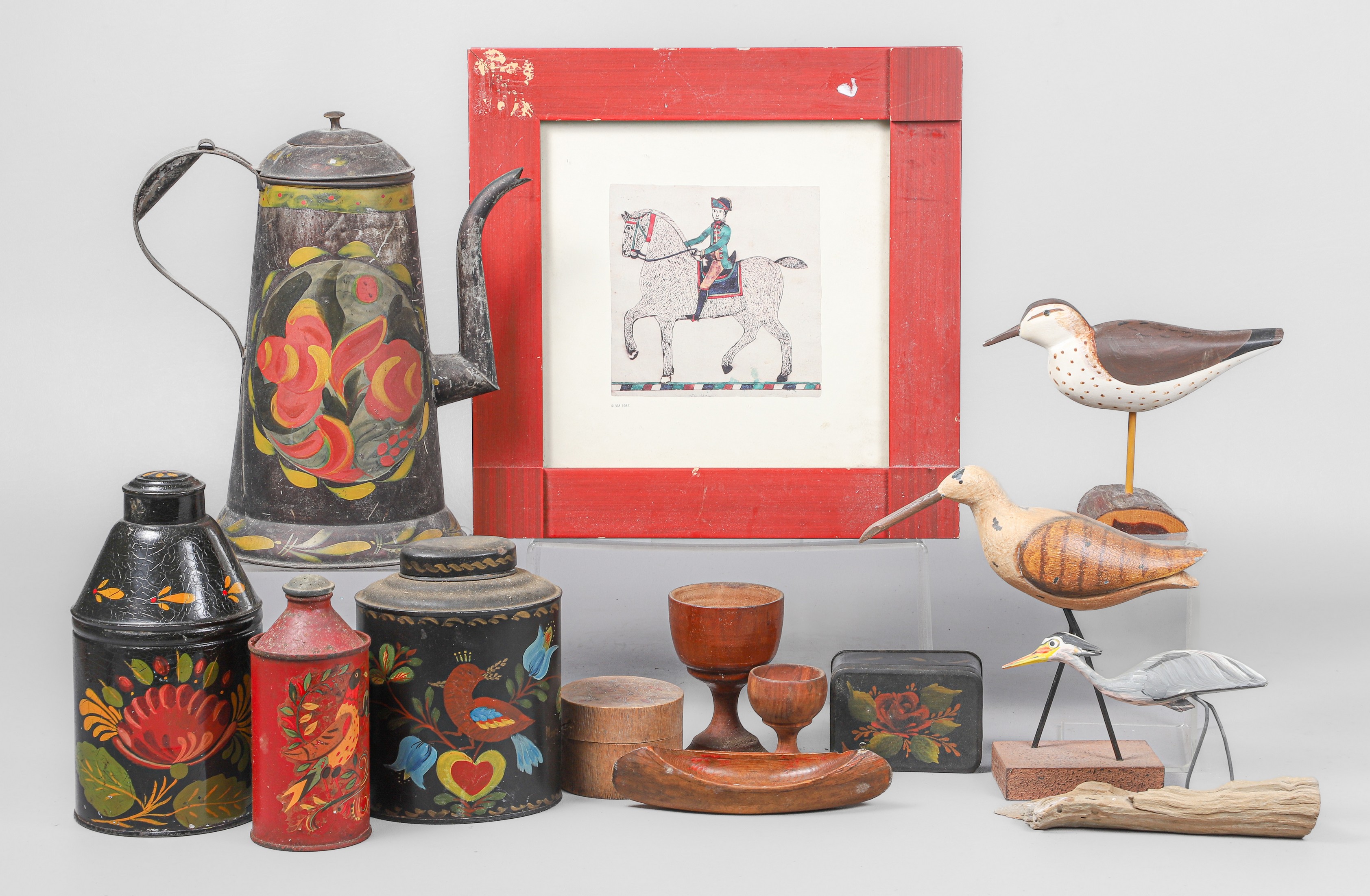 Folk style and toleware grouping to