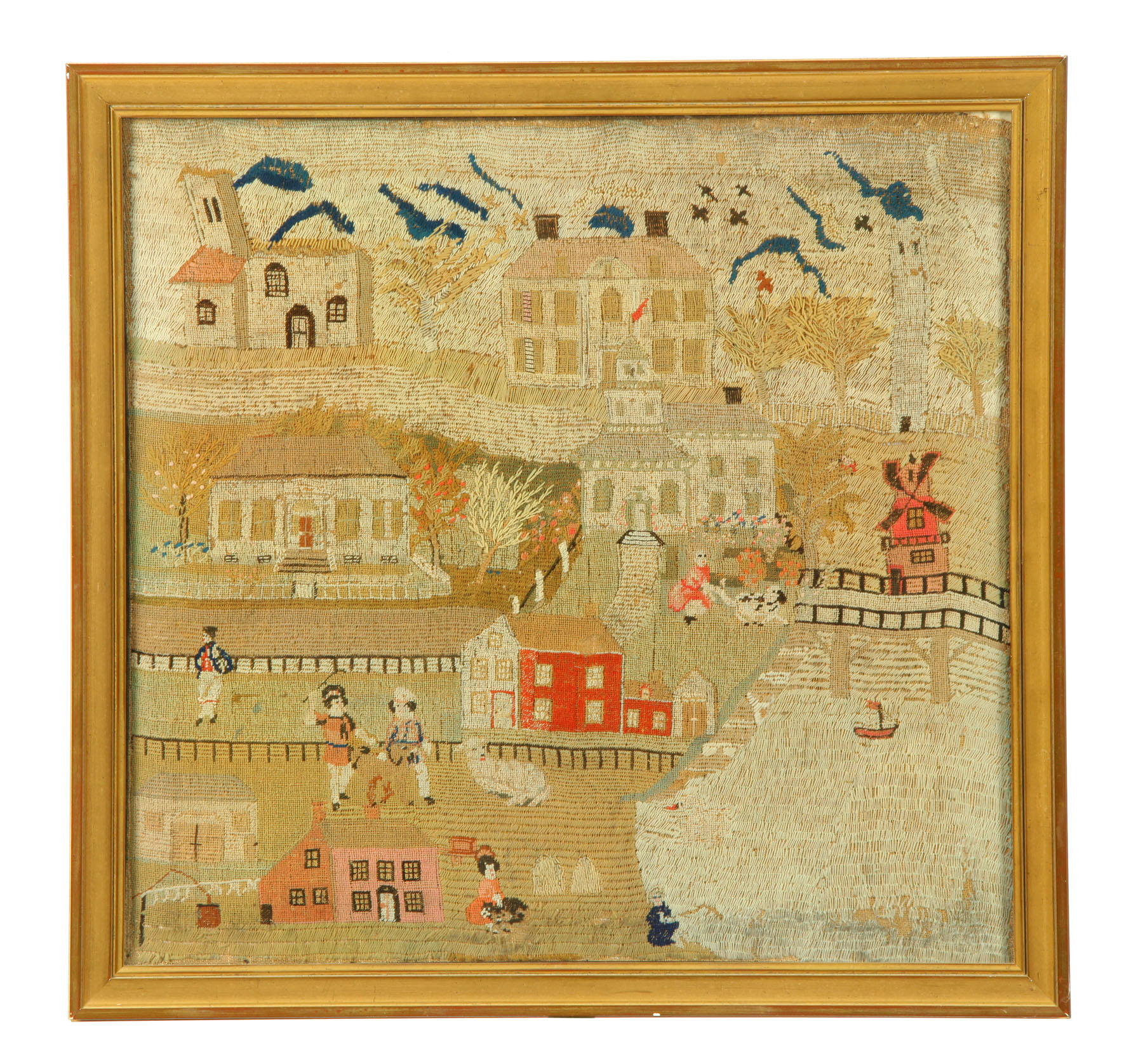 FOLKSY NEEDLEWORK PICTURE. 
