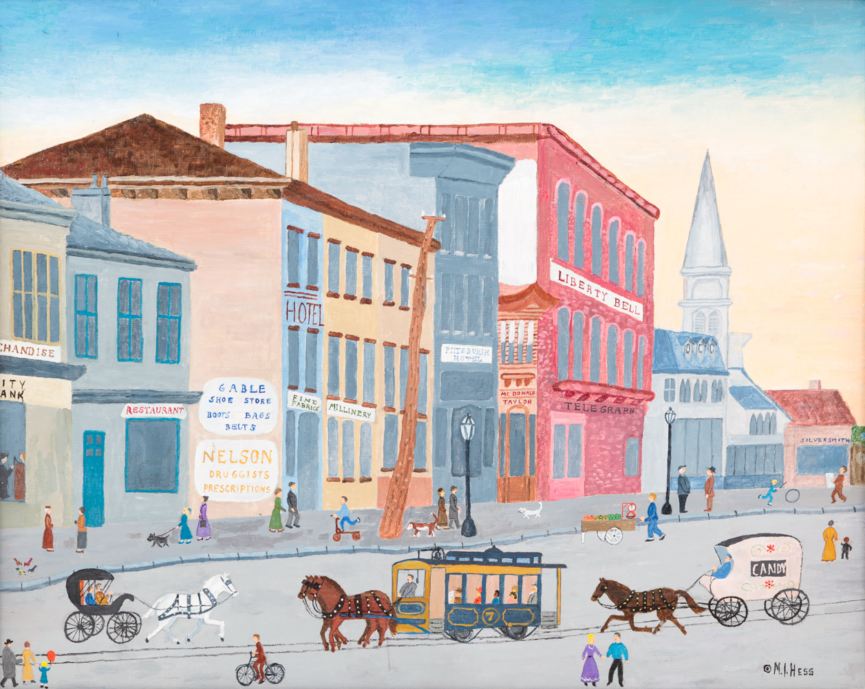 FOLKSY PITTSBURGH STREET SCENE