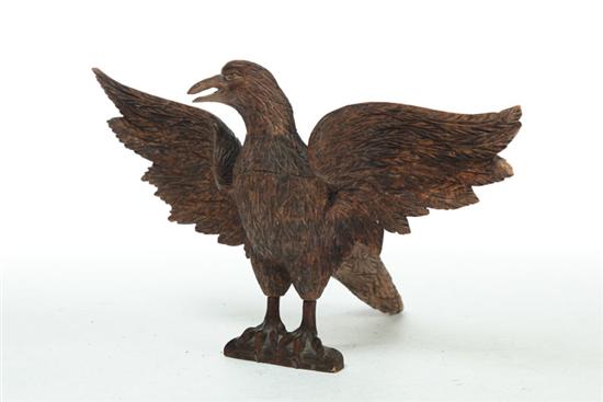 FOLKSY WOODEN EAGLE.  America  late