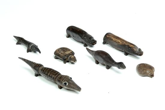 FOLKY CARVED ANIMALS.  American 