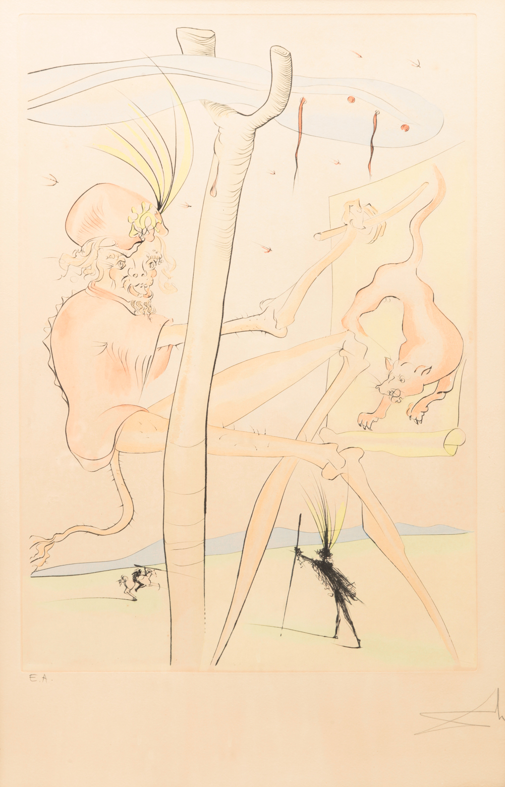 "FONTAIN DALINISE" PRINT, SIGNED