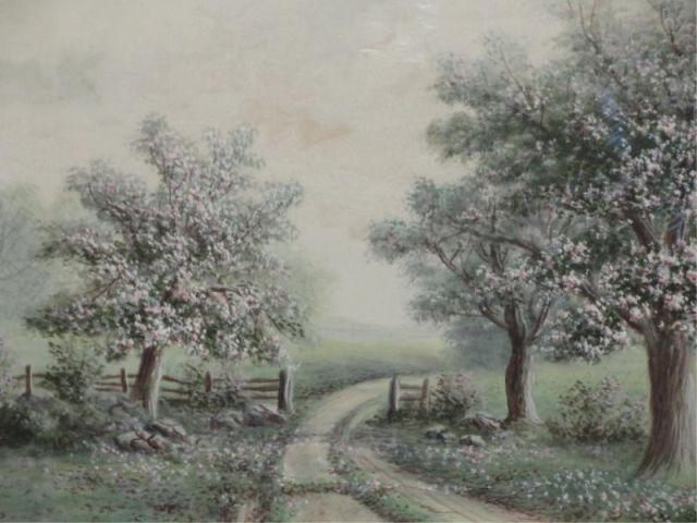 FONTAINE, Allen. Watercolor of