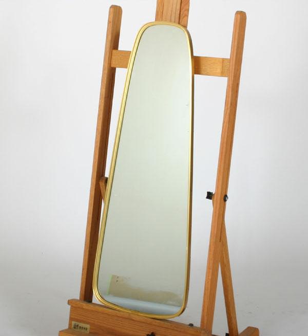 Fontana Arte style mirror; oblong