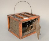 FOOT WARMER, PIERCED TIN AND T