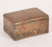 Footed European box with incis