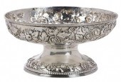 FOOTED KIRK REPOUSSE COIN SILV