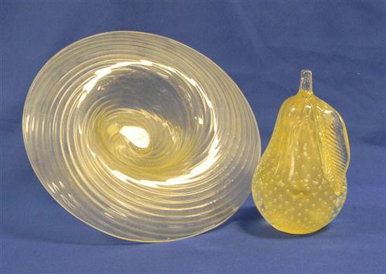 Footed Venetian glass compote