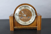FOREIGN ART DECO WALNUT CASED