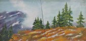 FOREST LANDSCAPE, ENAMEL ON CO