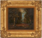 FOREST LANDSCAPE OIL ON PANELO