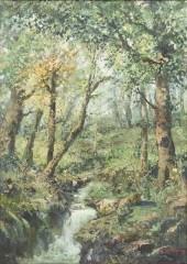 FOREST LANDSCAPE PAINTING SIGN