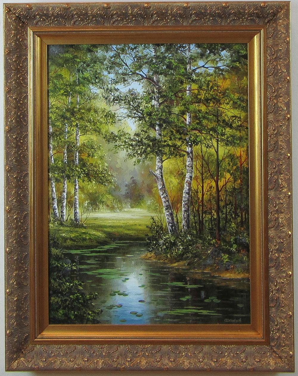 FOREST POND OIL ON CANVAS,