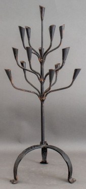 FORGED IRON 16 LIGHT CANDELABR