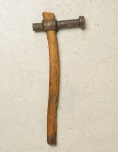 FORGED IRON LOG STAMP, LATE 19