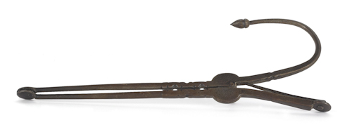 Forged iron pipe tongs early 19th