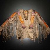 Fort Berthold Quilled Hide Shi