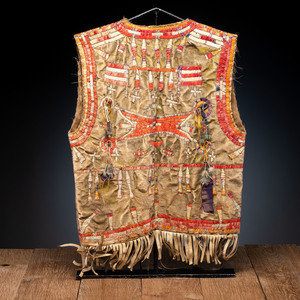 Fort Berthold Quilled Hide Vest