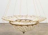 FORTUNY-STYLE SILK PENDANT CHA