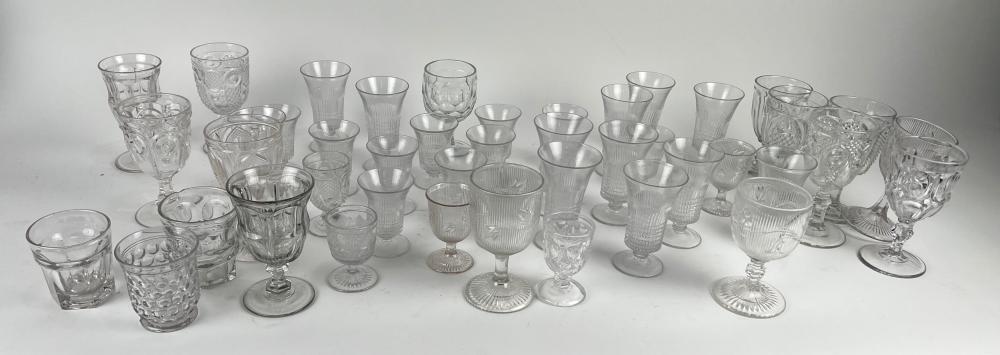 FORTY-FIVE ASSORTED FLINT GLASSES