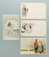 Forty-nine European post cards