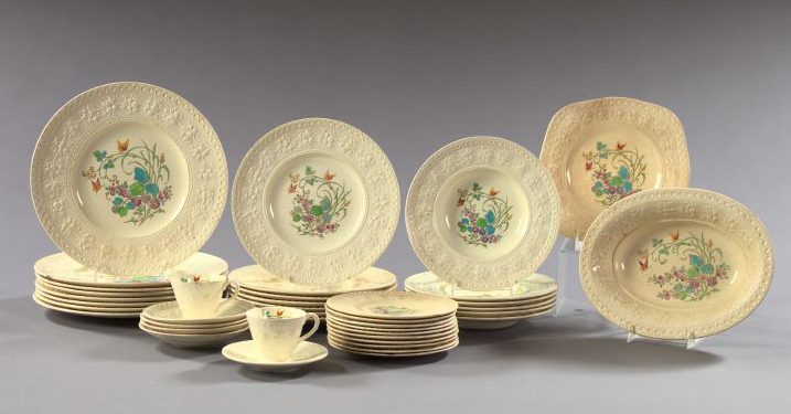 Forty-Piece Wedgwood Embossed