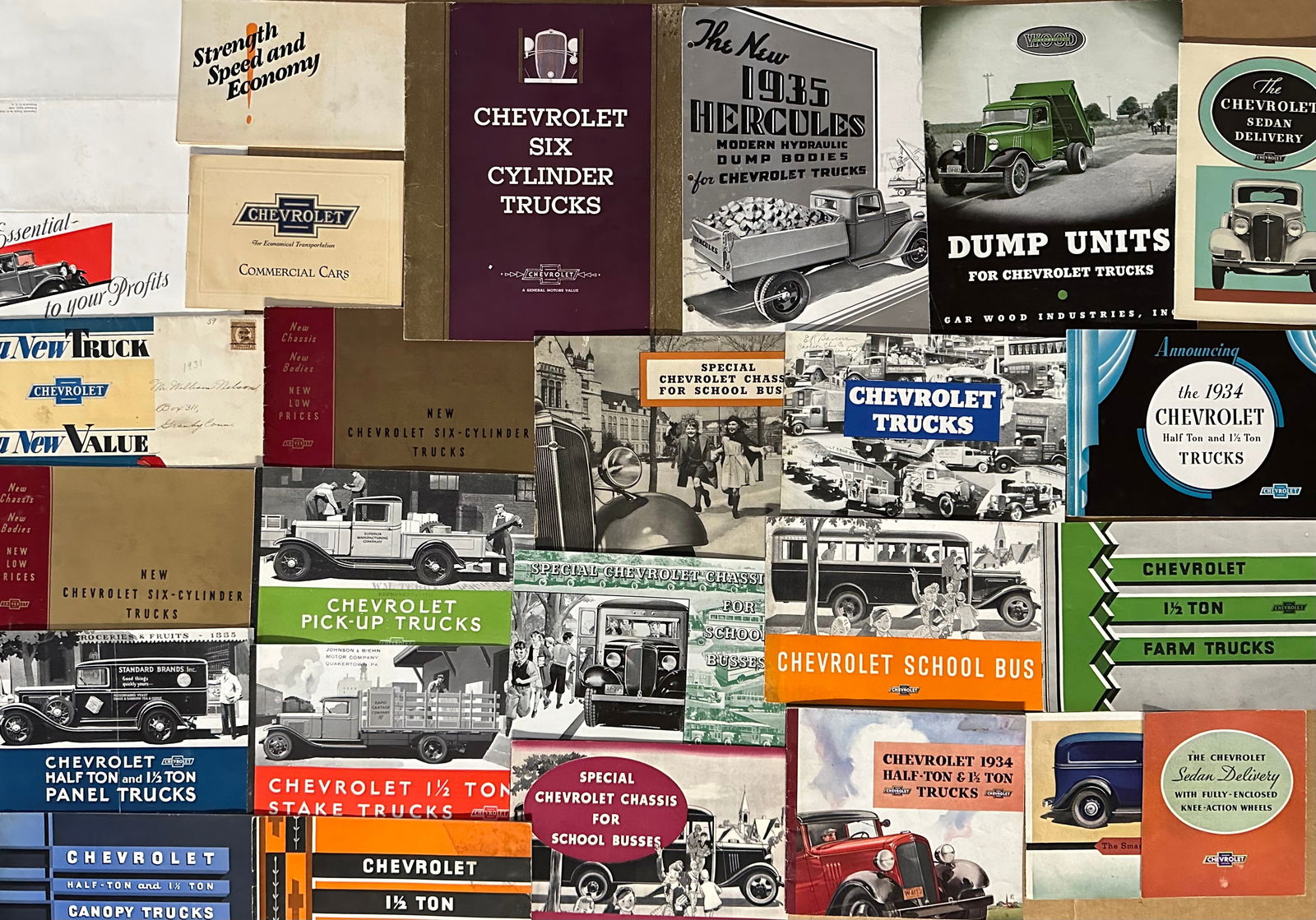 FORTY SIX CHEVROLET TRUCK BROCHURES