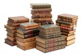 FORTY-TWO LEATHER BOUND BOOKS,