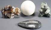 FOSSILIZED SPECIMEN, TWO CARVE