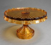 FOSTORIA AMBER ‘COIN’ GLASS CA