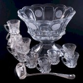 FOSTORIA COIN GLASS PUNCH BOWL