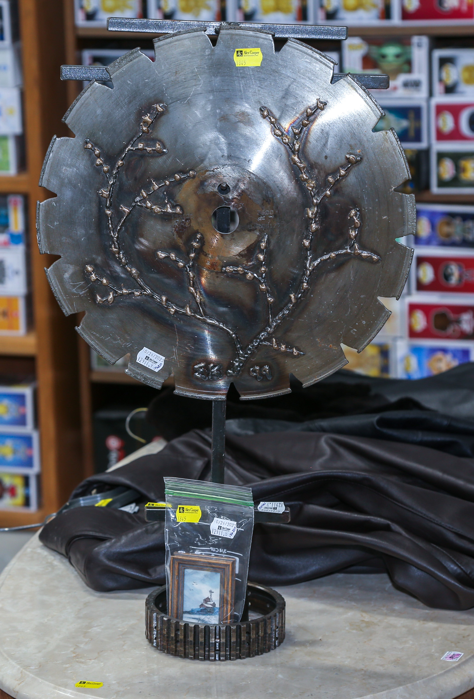 FOUND OBJECT METAL SCULPTURE &