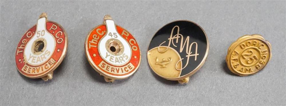 FOUR 10-KARAT YELLOW-GOLD AND