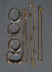 FOUR 14-KARAT GOLD RINGS (DAMA
