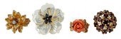 FOUR 14KT. GEMSTONE RINGSthree