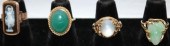 FOUR 14KT. GOLD LADY'S RINGS T