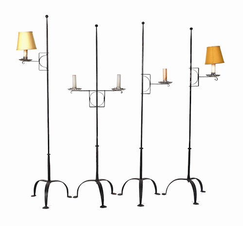 Four 18th c. style wrought iron