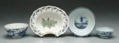 Four 18th century Delft bowls: