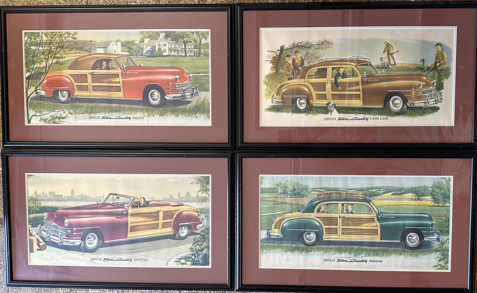 FOUR 1946-1948 CHRYSLER TOWN AND