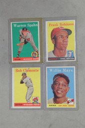 FOUR 1958 TOPPS BASEBALL CARDS