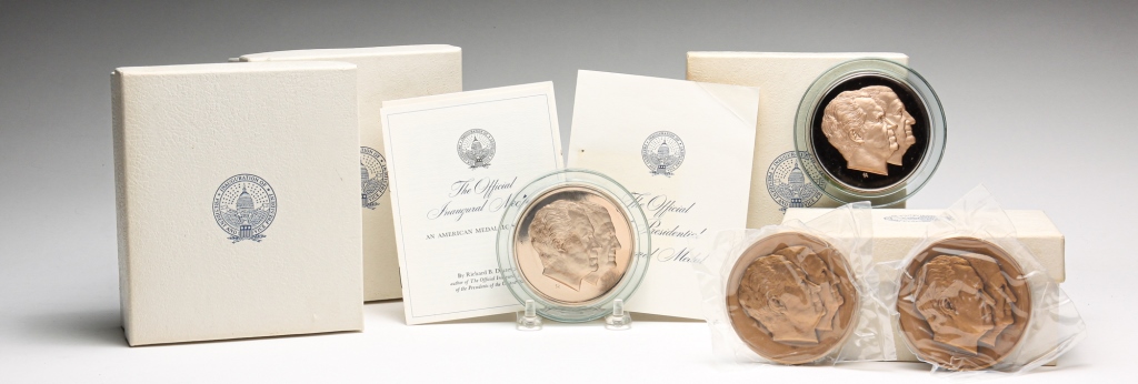 FOUR 1973 OFFICIAL INAUGURAL MEDALS