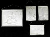 FOUR 19TH C. PORCELAIN LITHOPH