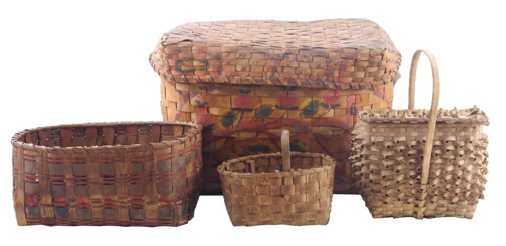 FOUR 19TH C. RECTANGULAR AND OBLONG